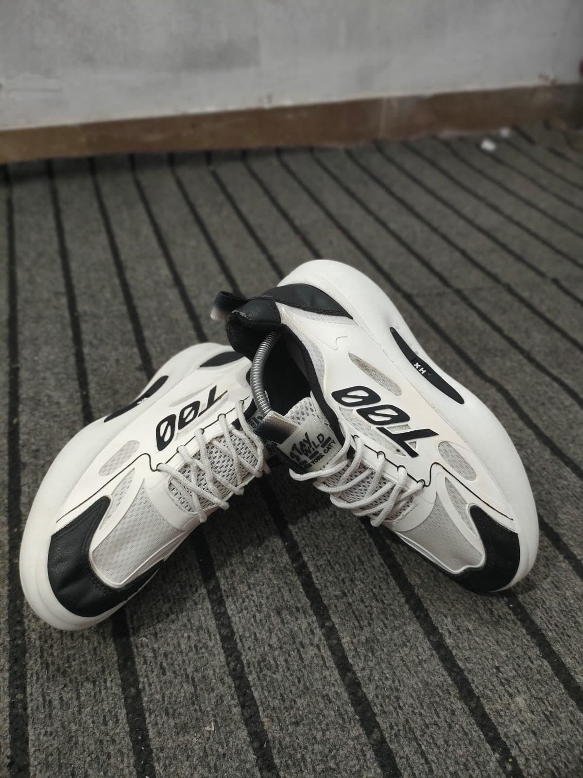 White and Black Chunky Sneakers image 1