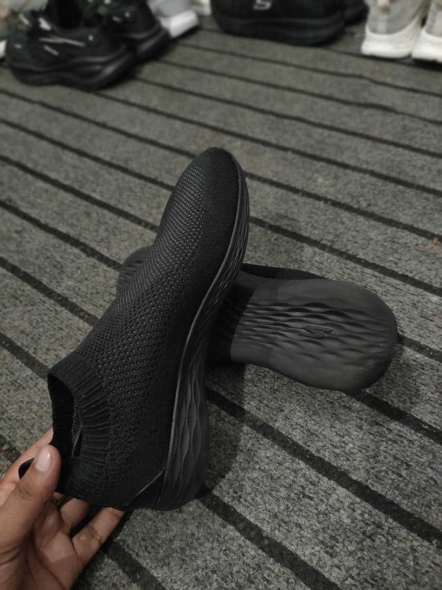 All-Black Slip-On Sneakers